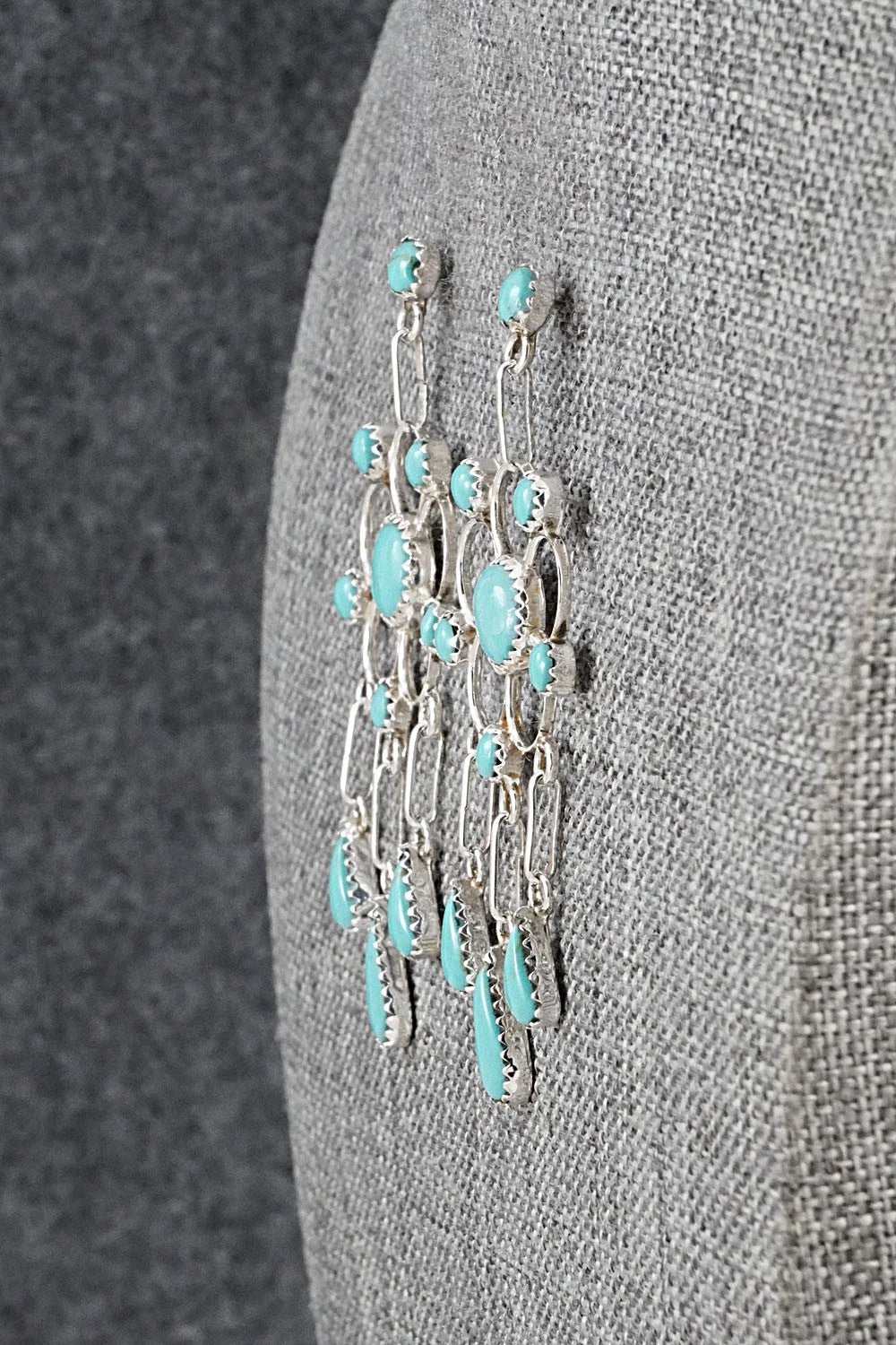 Turquoise & Sterling Silver Earrings - Vivianita Booqua