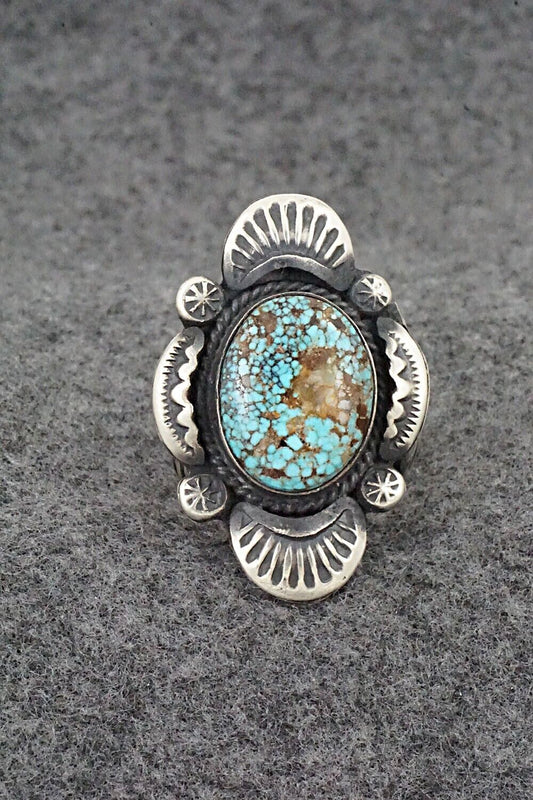 Turquoise & Sterling Silver Ring - Gilbert Tom - Size 8