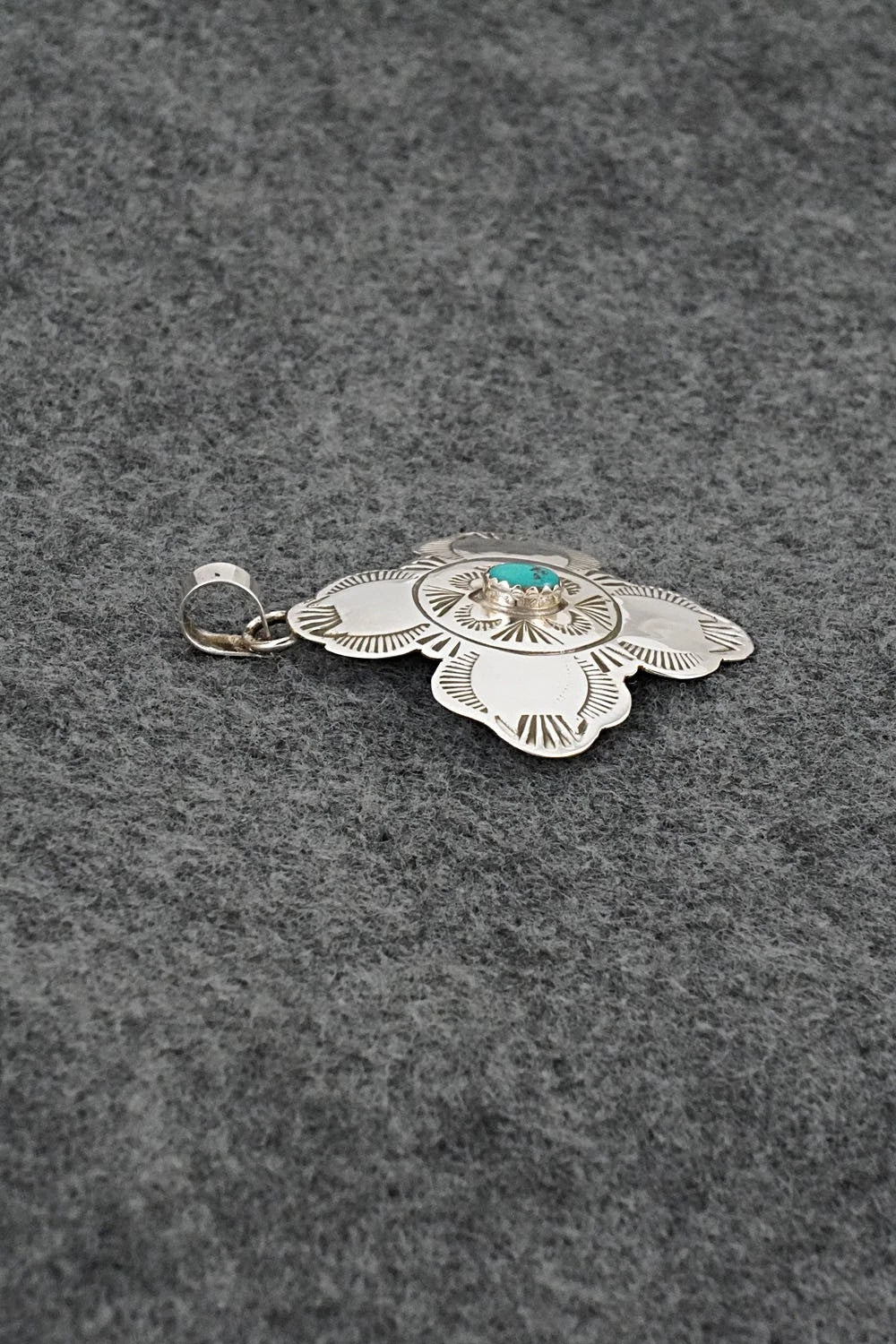 Turquoise & Sterling Silver Pendant - Bertha Begay