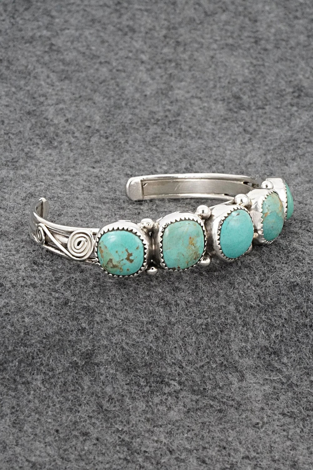 Turquoise & Sterling Silver Bracelet - Priscilla Reeder