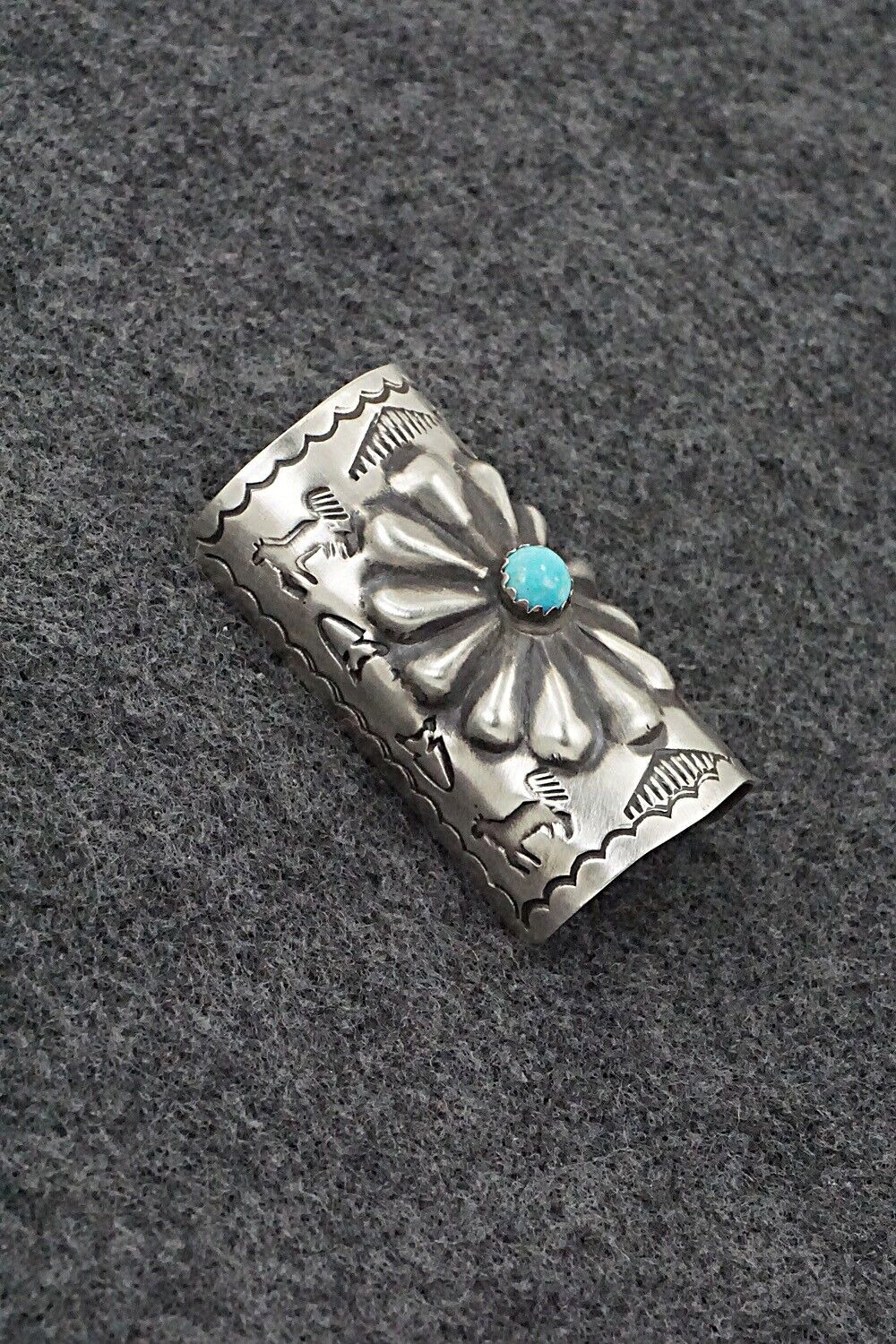 Turquoise & Sterling Silver Hair Pin - Arlene Soce