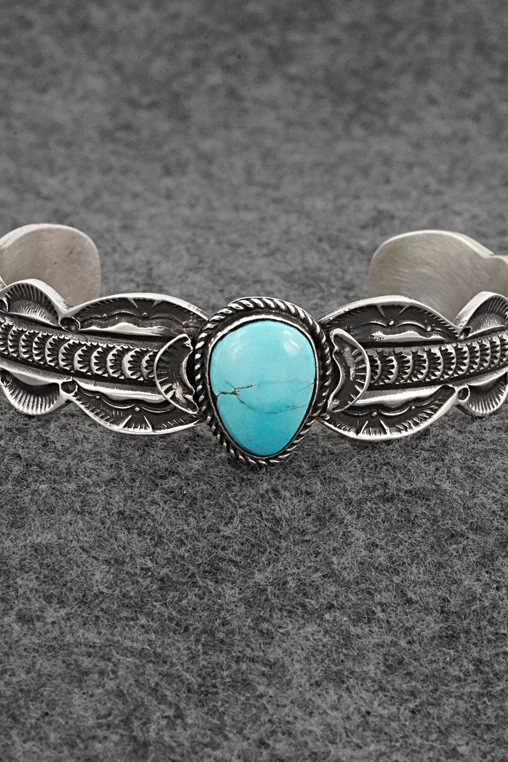 Turquoise & Sterling Silver Bracelet - Leonard Maloney