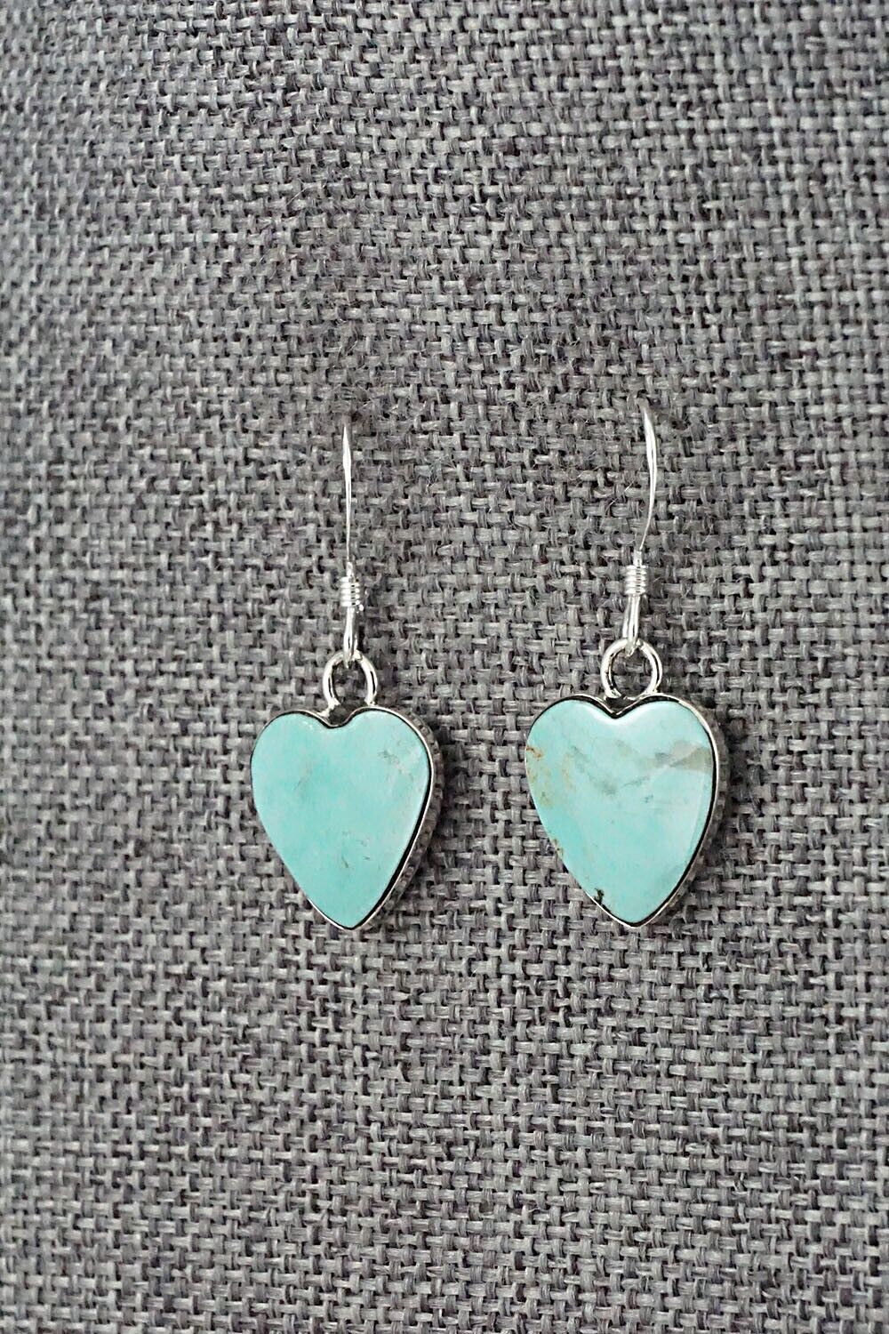 Turquoise and Sterling Silver Earrings - Sonyei Coho