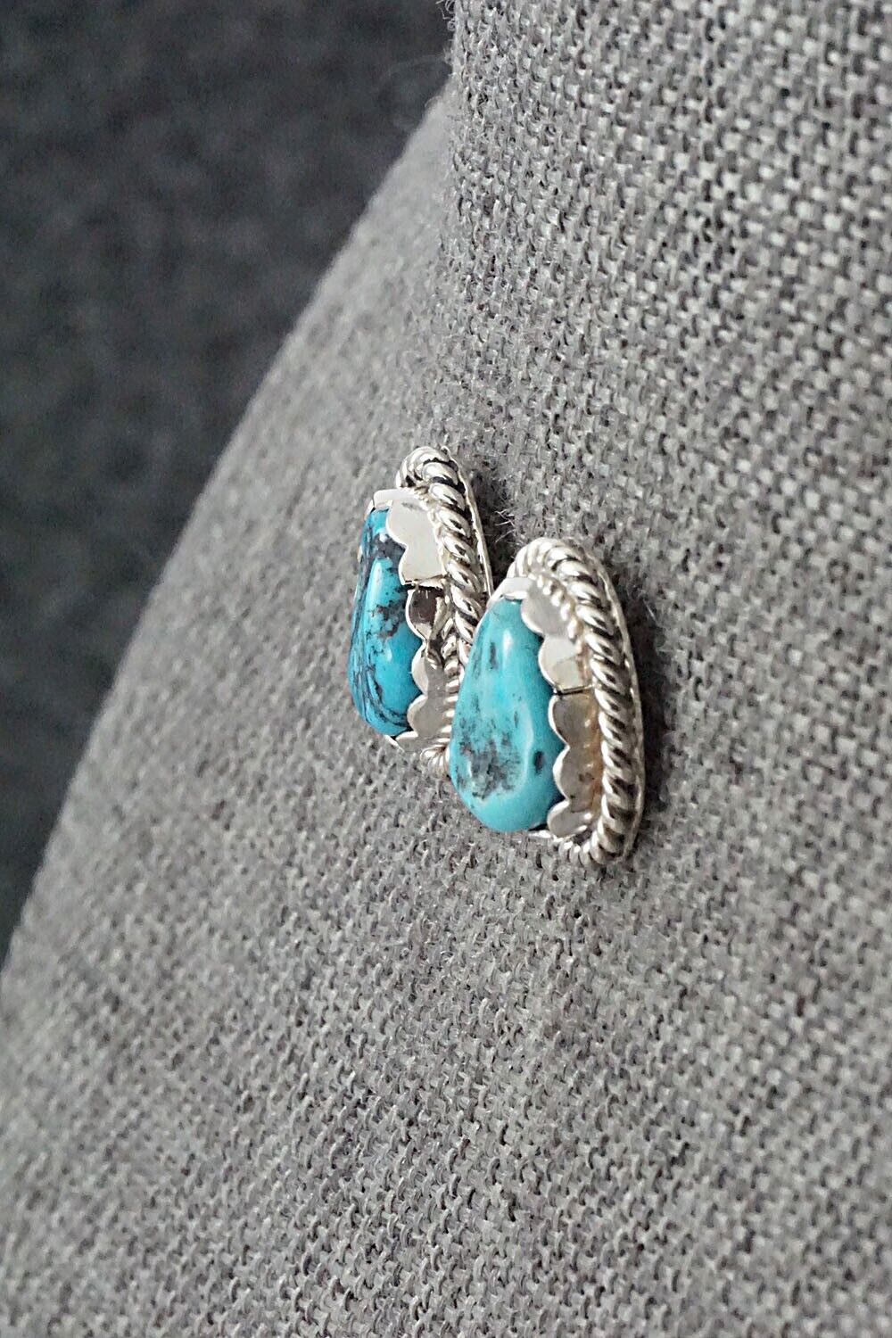 Turquoise & Sterling Silver Earrings - Isabelle John