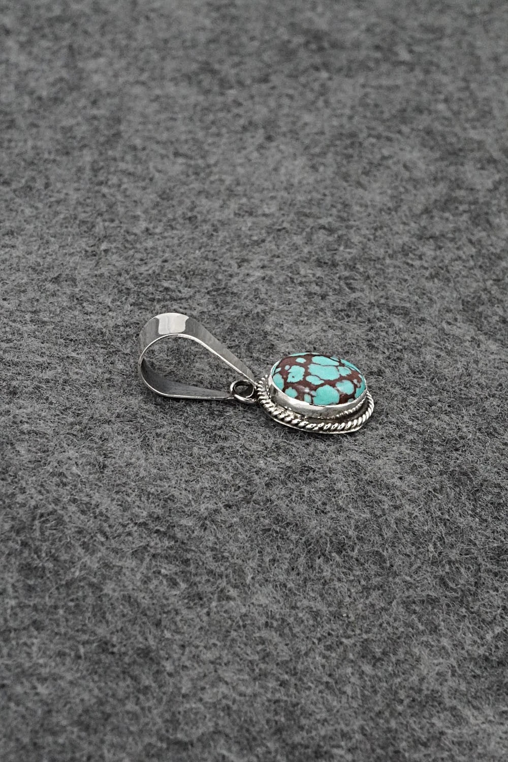 Turquoise & Sterling Silver Pendant - Eugene Gruber