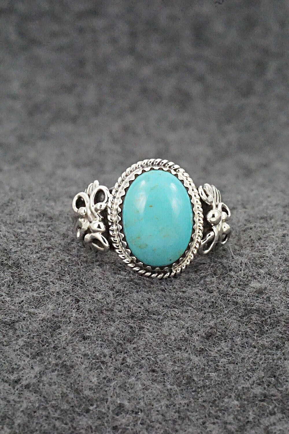 Turquoise & Sterling Silver Ring - Jeannette Saunders - Size 6