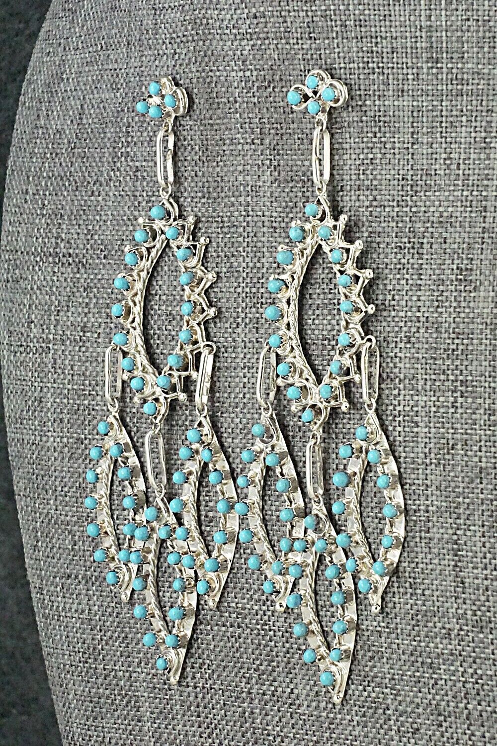 Turquoise & Sterling Silver Earrings - Wayne Johnson