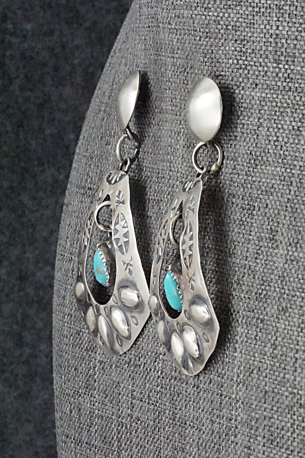 Turquoise & Sterling Silver Earrings - Gabrielle Yazzie