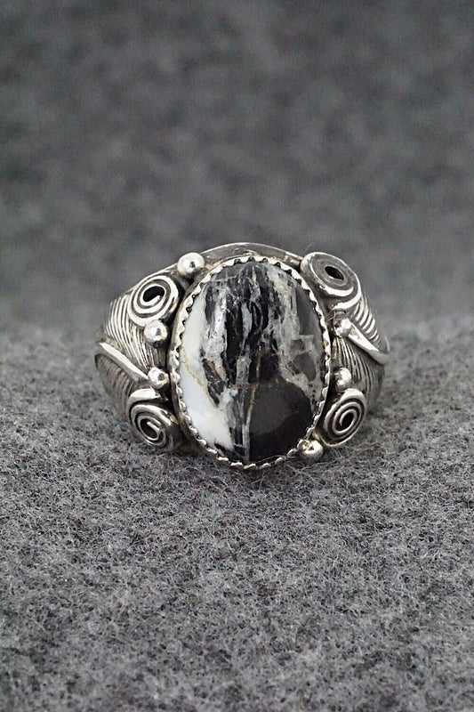 White Buffalo & Sterling Silver Ring - Davey Morgan - Size 11.5