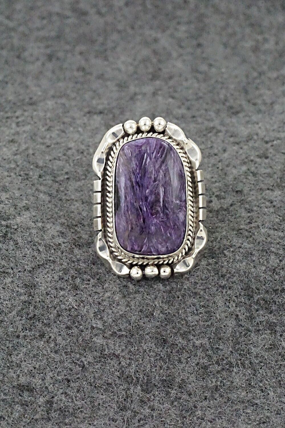 Charoite & Sterling Silver Ring - Samuel Yellowhair - Size 6