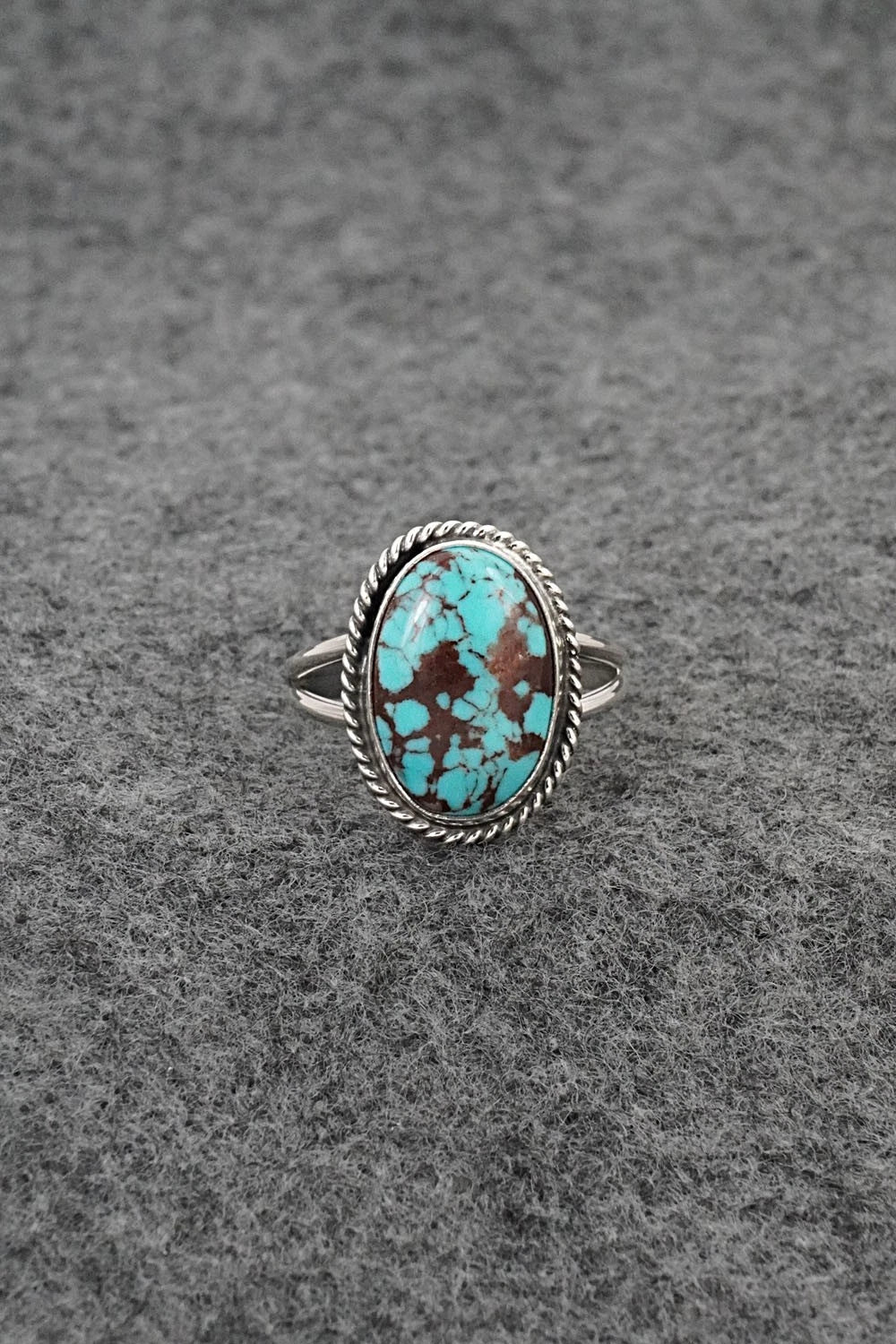 Turquoise & Sterling Silver Ring - Eugene Gruber - Size 9