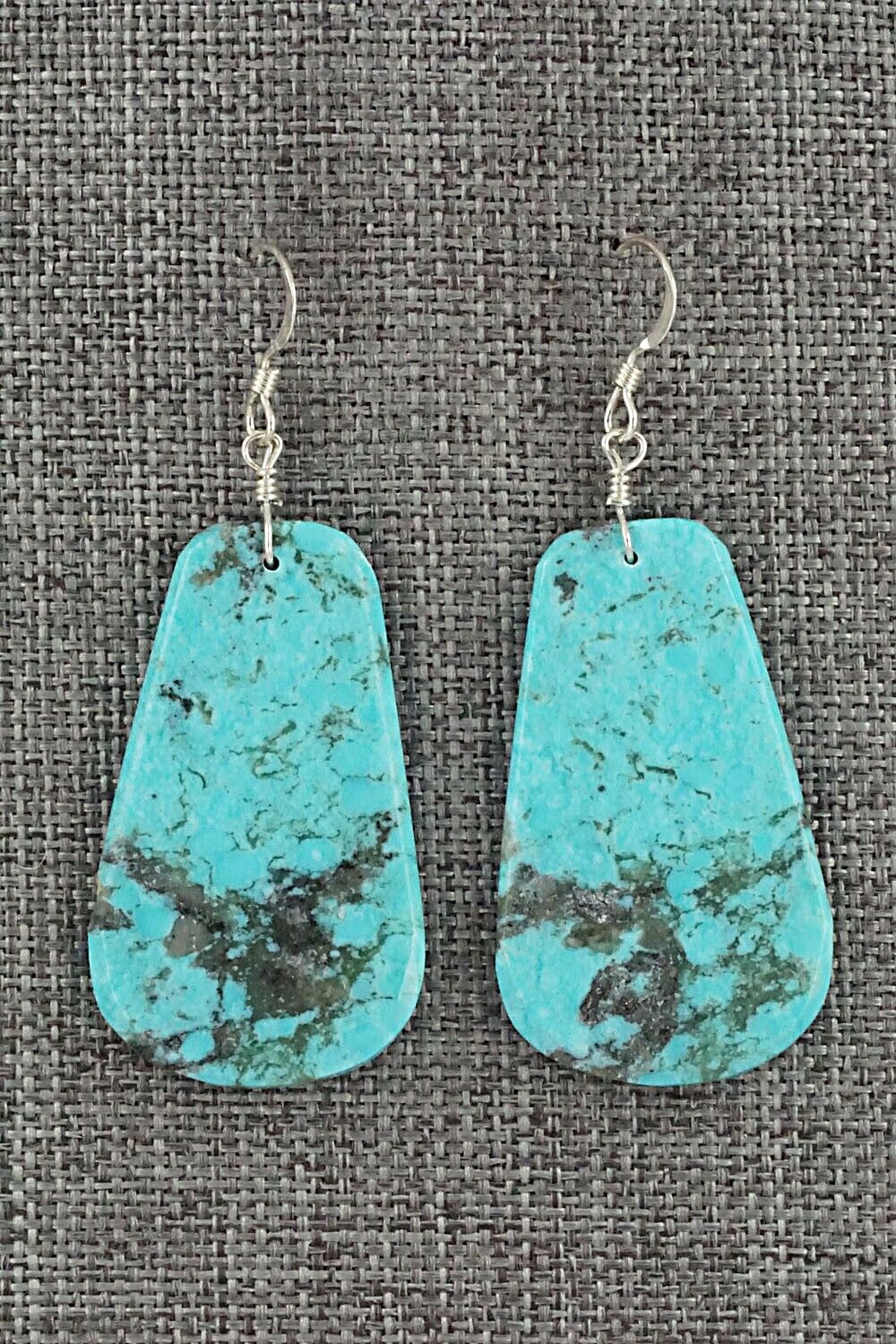 Turquoise & Sterling Silver Earrings - Lupe Lovato