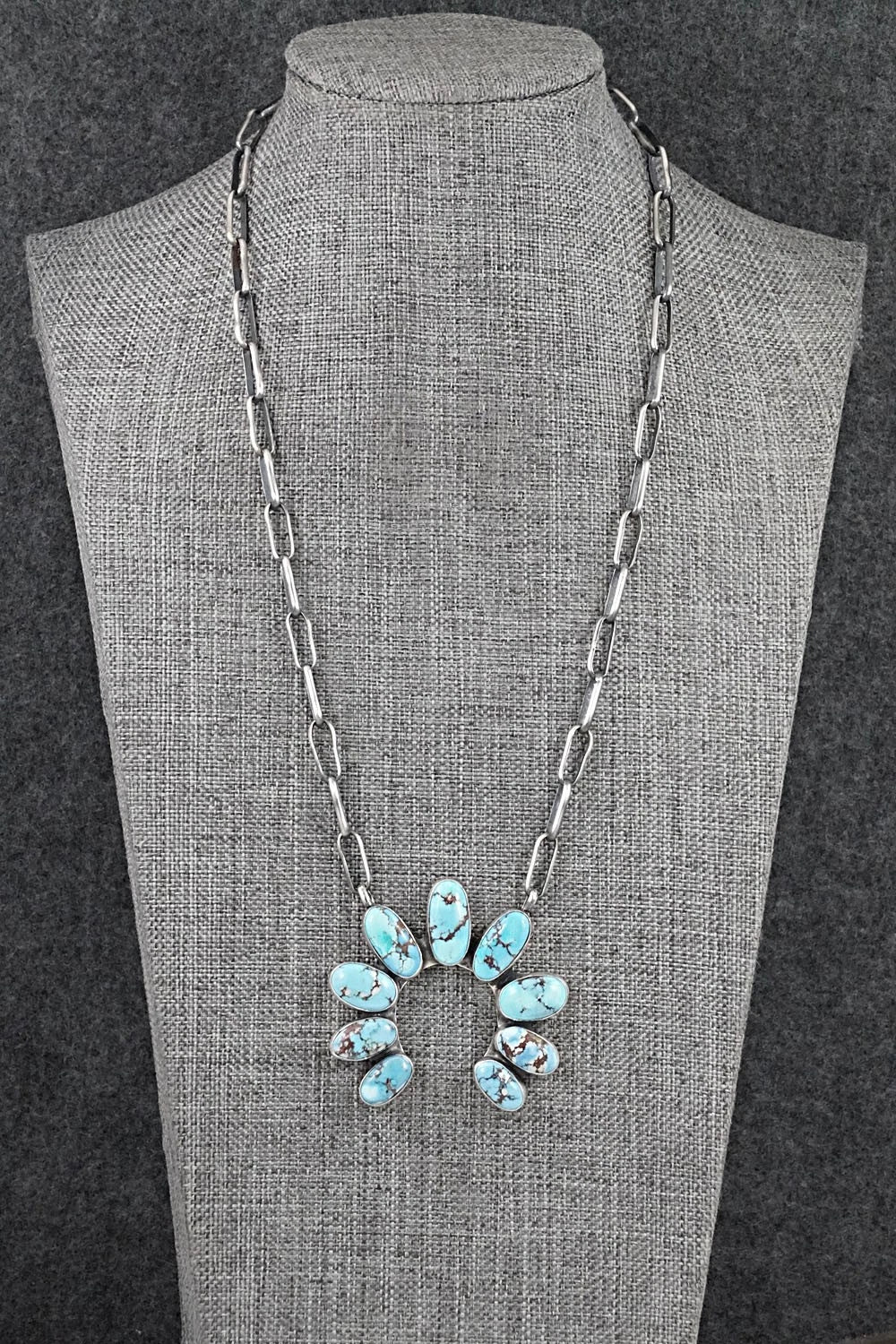 Turquoise & Sterling Silver Necklace - Darrin Livingston