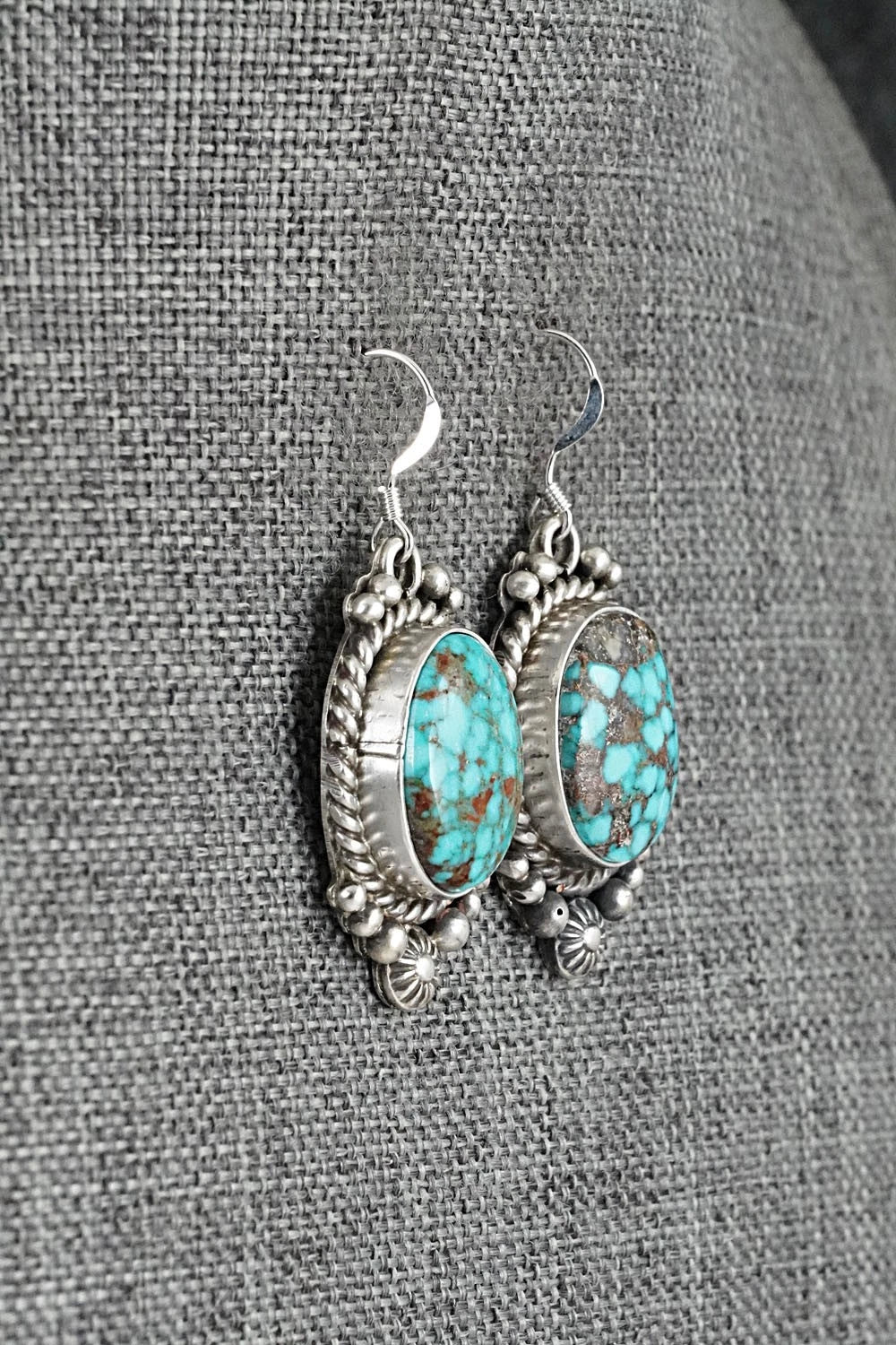 Turquoise & Sterling Silver Necklace and Earrings Set - Rosita Calladitto