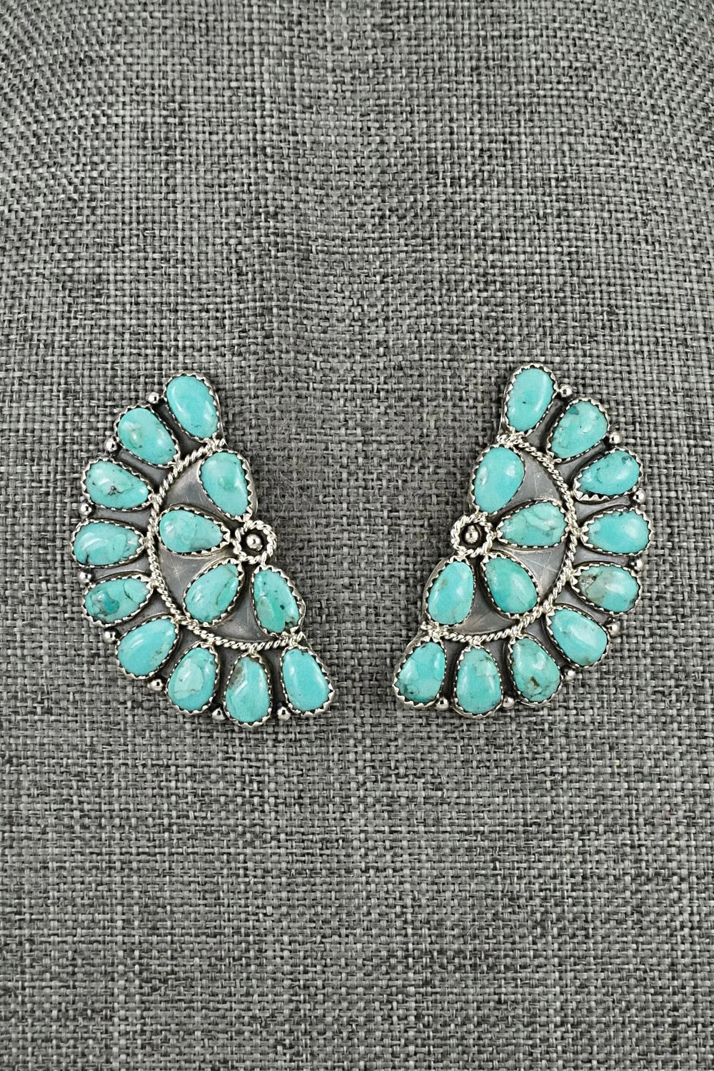 Turquoise & Sterling Silver Earrings - Gerald Mitchell