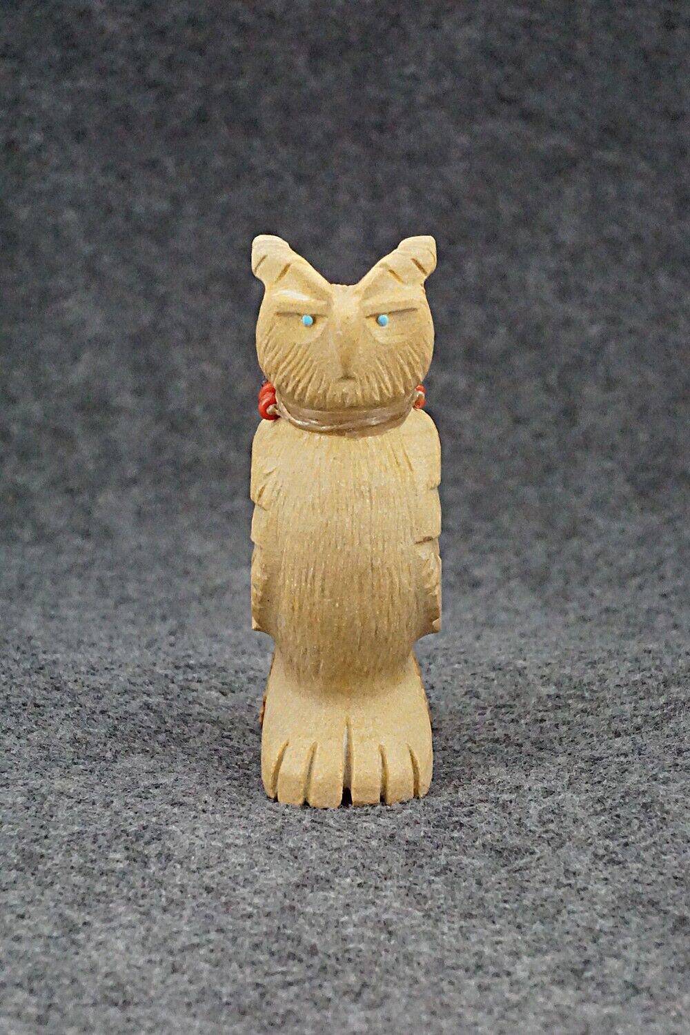 Horned Owl Zuni Fetish Carving - Douglas Martza