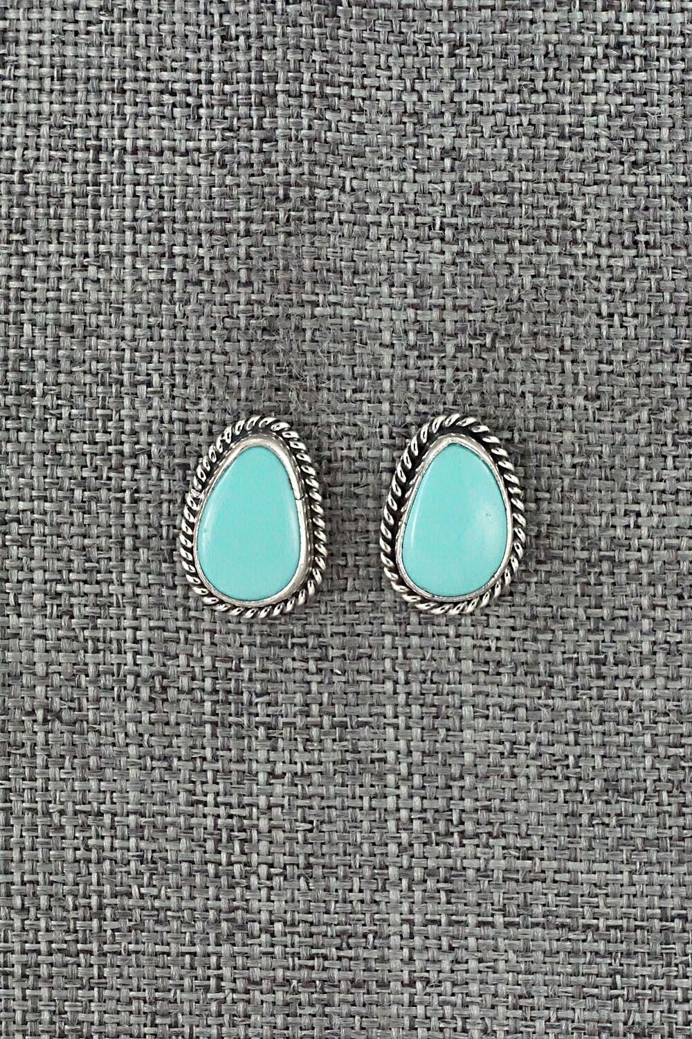 Turquoise & Sterling Silver Earrings - Marco Begaye