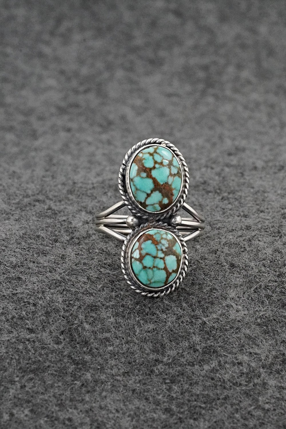 Turquoise & Sterling Silver Ring - Rena Begay - Size 8