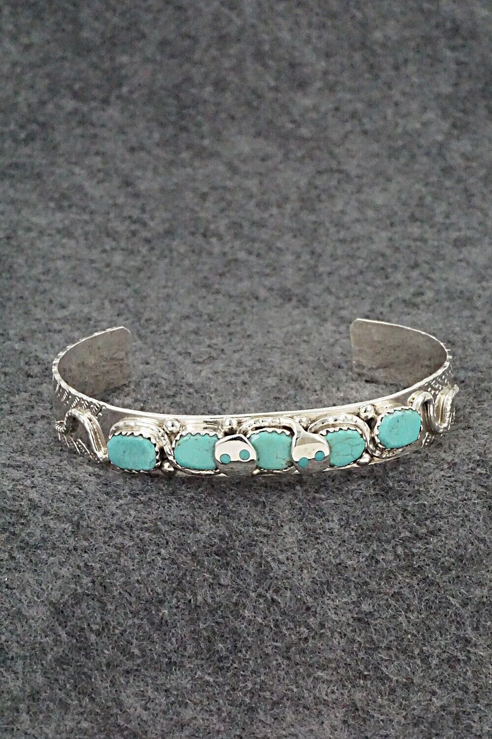 Turquoise & Sterling Silver Bracelet - Joy Calavaza