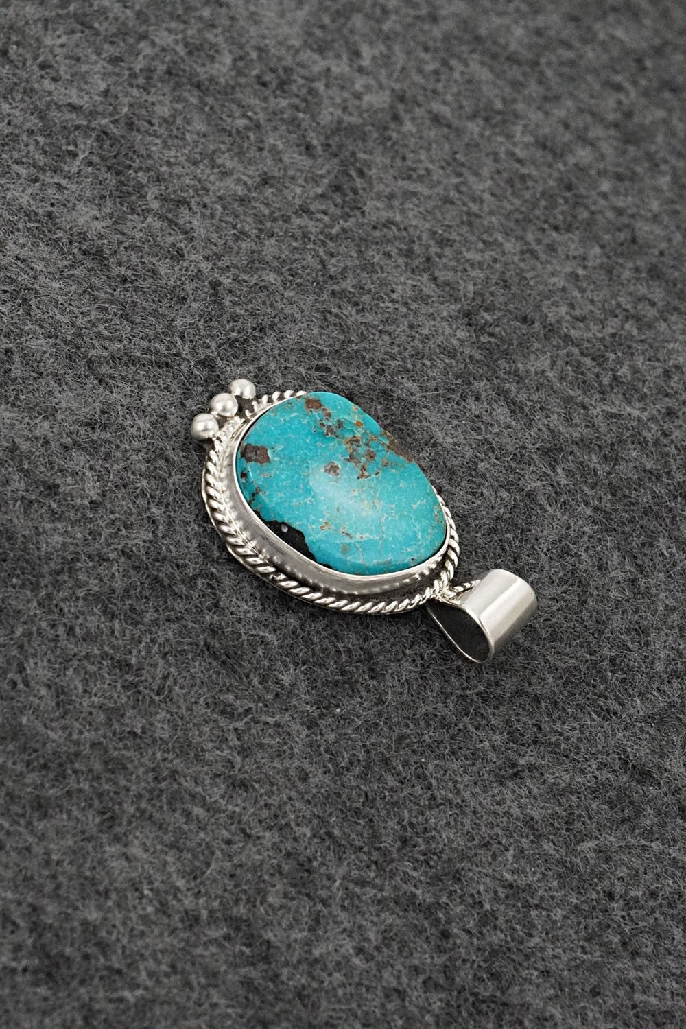 Turquoise & Sterling Silver Pendant - Rena Begay