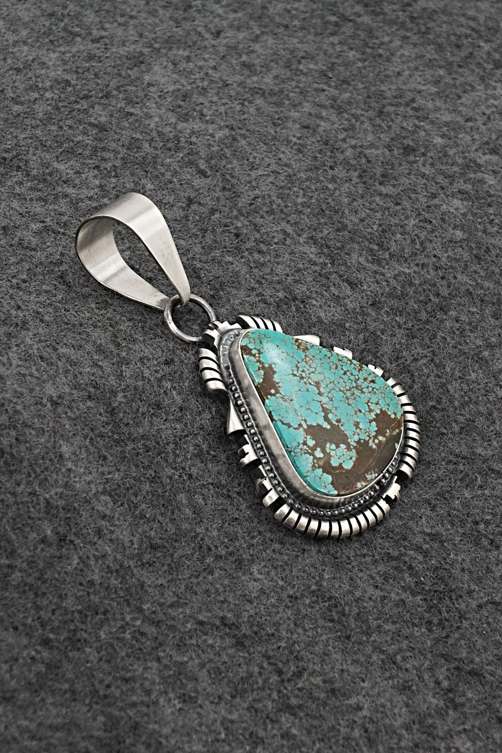 Turquoise & Sterling Silver Pendant - Randy Billy