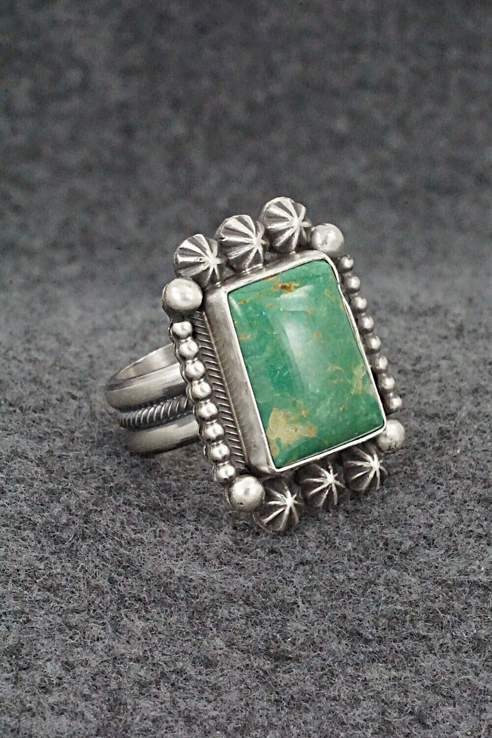 Turquoise & Sterling Silver Ring - Michael Calladitto - Size 8