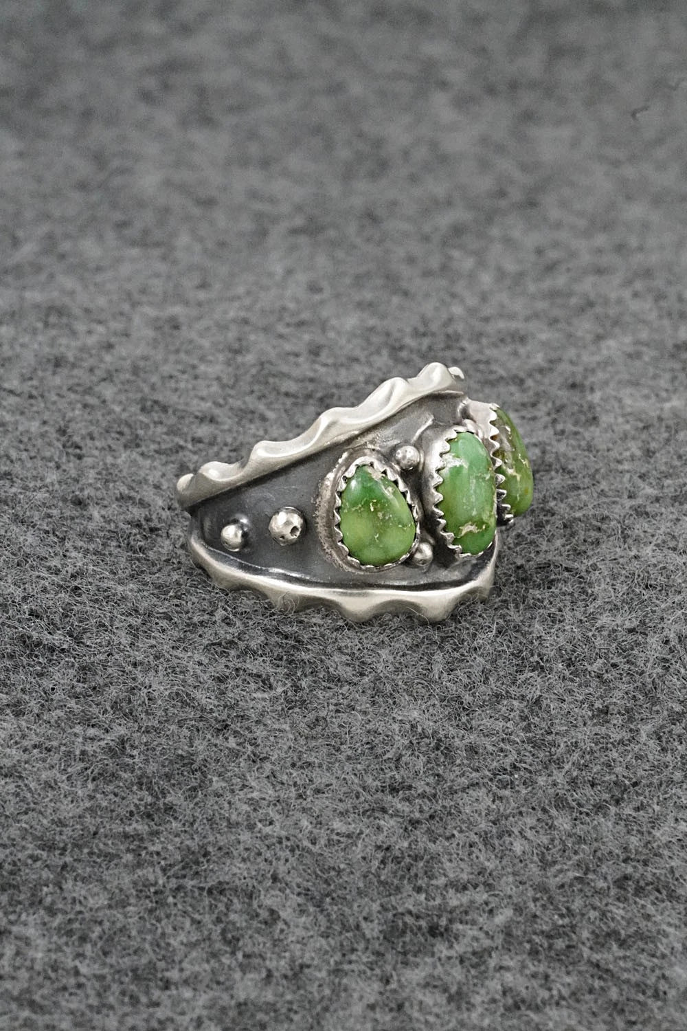 Turquoise & Sterling Silver Ring - Genevieve Francisco - Size 10