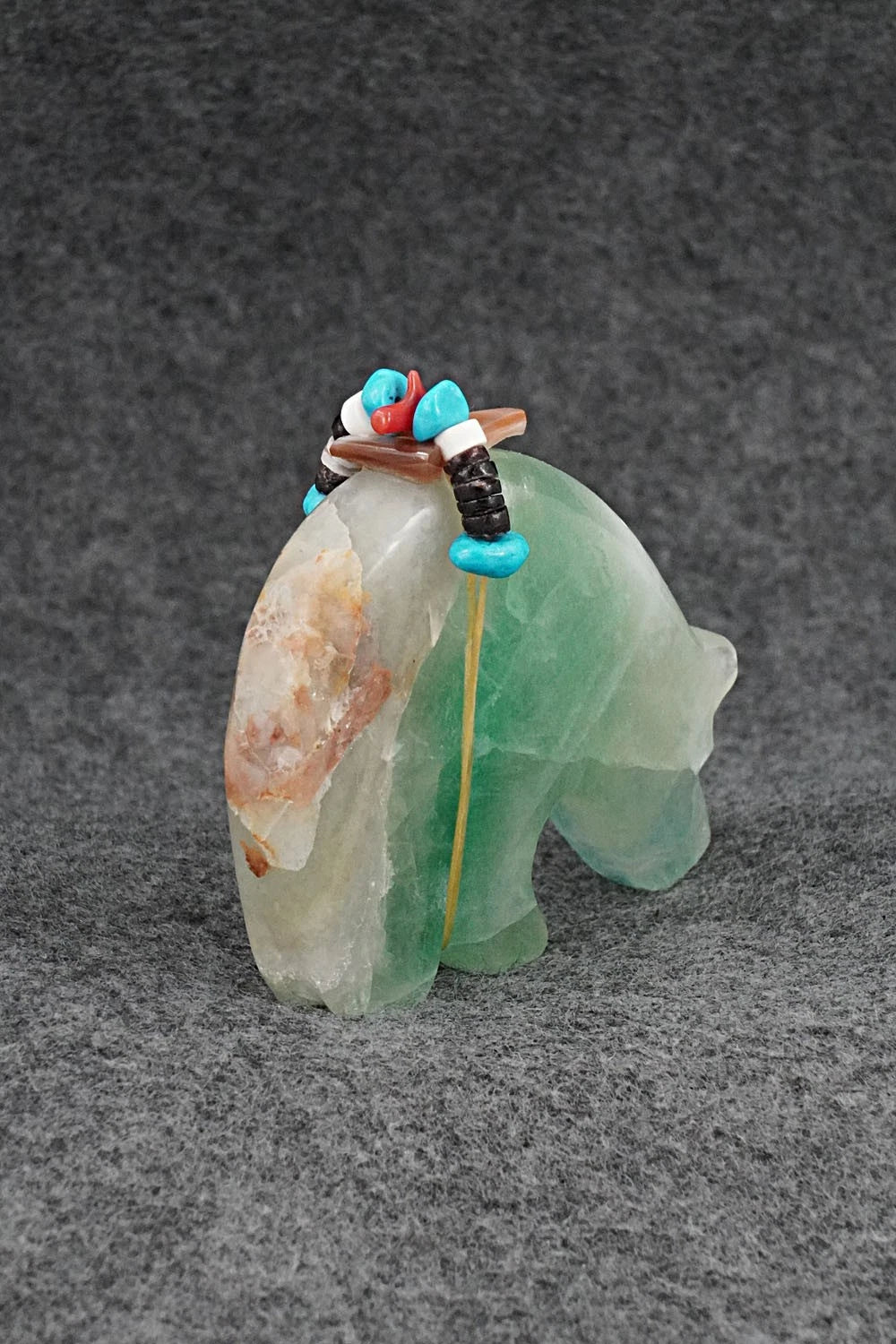 Bear Zuni Fetish Carving - Rodney Laiwakete