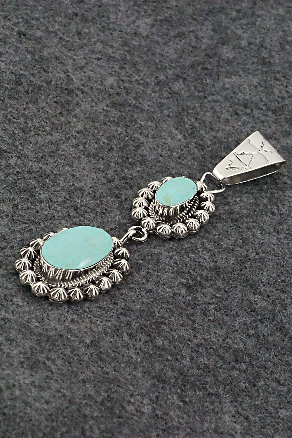 Turquoise & Sterling Silver Pendant - Sheena Jack