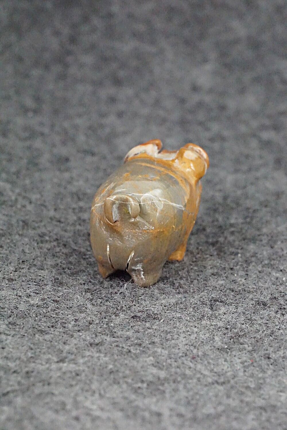 Pig Zuni Fetish Carving - Stanton Hanaweeka