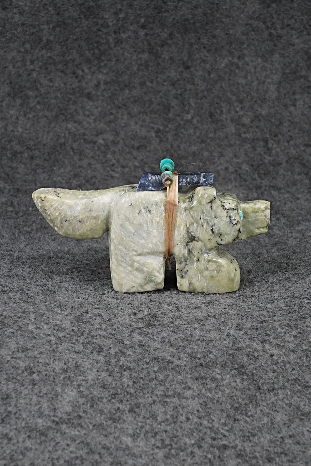 Wolf Zuni Fetish Carving - Danny Lonjose