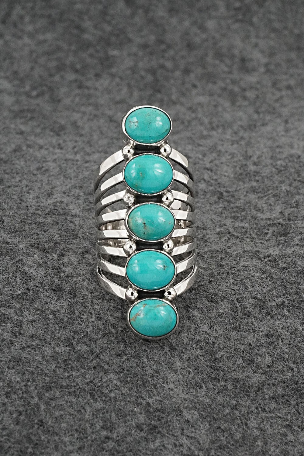 Turquoise & Sterling Silver Ring - Thomas Yazzie - Size 9