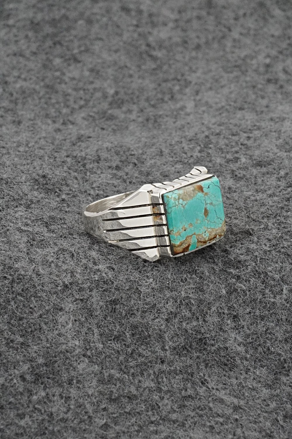 Turquoise & Sterling Silver Ring - Trevor Jack - Size 11.5