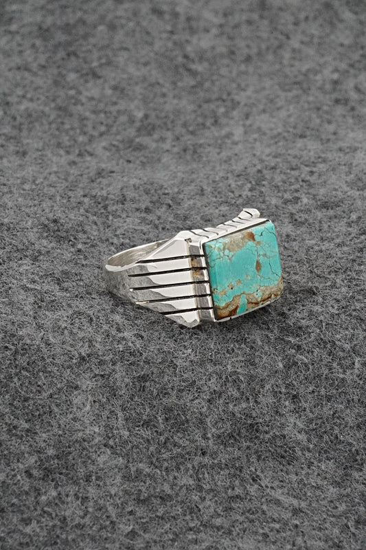 Turquoise & Sterling Silver Ring - Trevor Jack - Size 11.5