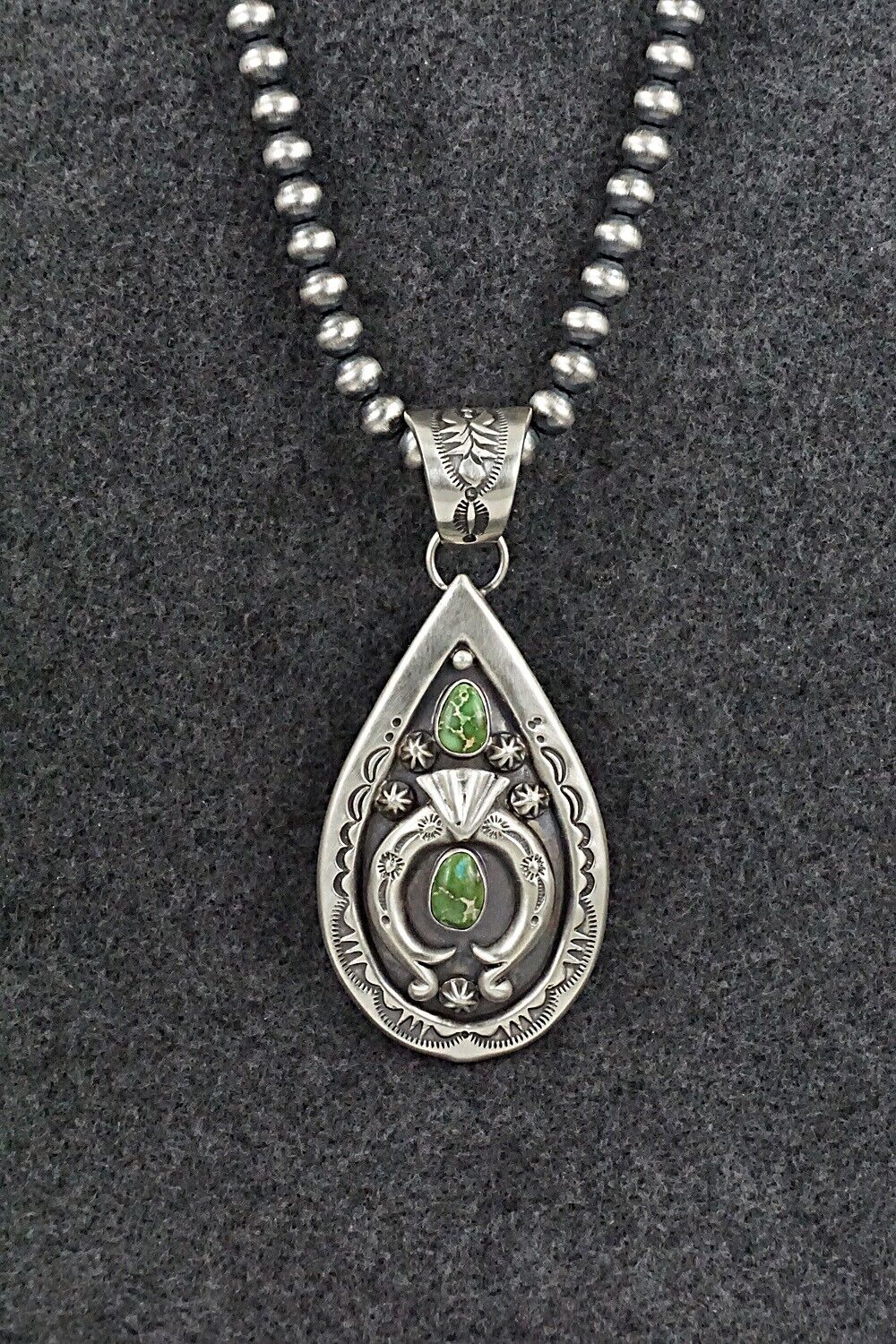 Turquoise & Sterling Silver Necklace - Verley Betone