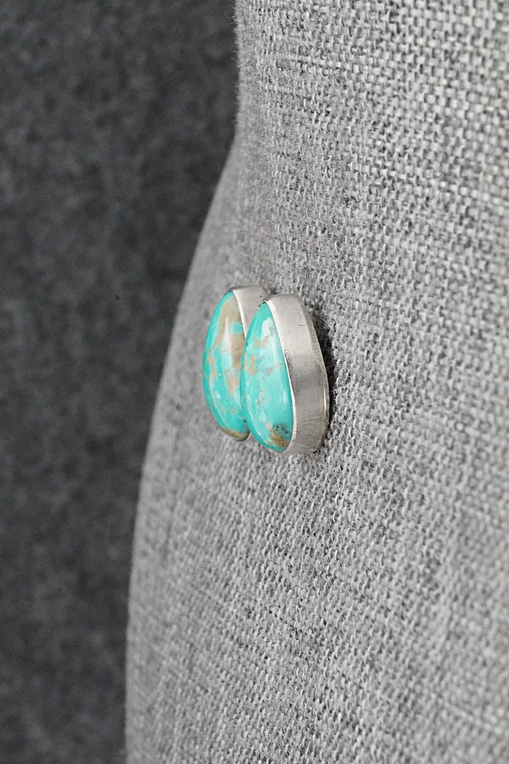 Turquoise & Sterling Silver Earrings - Rosemary Saunders