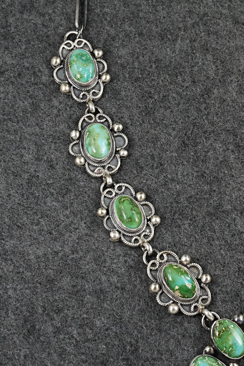 Turquoise & Sterling Silver Squash Blossom Set - Kathleen Livingston