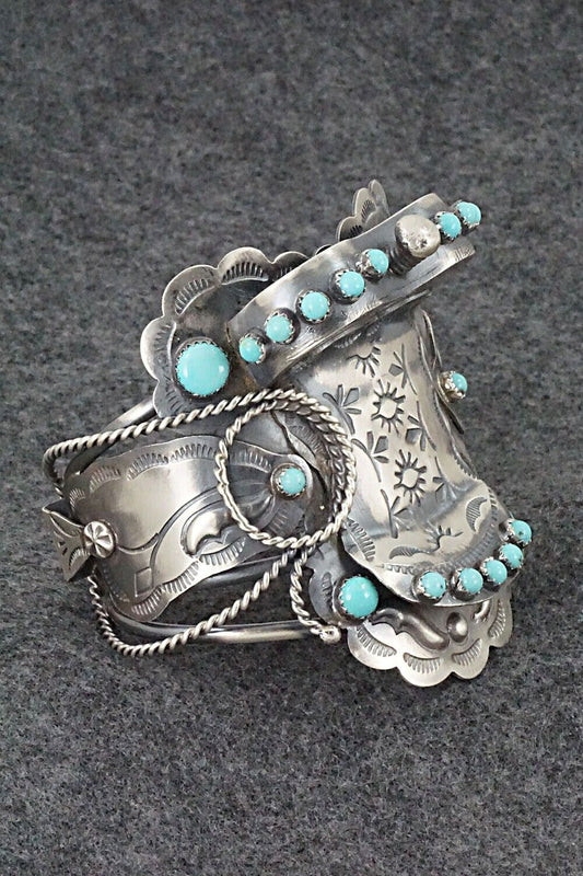 Turquoise & Sterling Silver Bracelet - Tim Yazzie