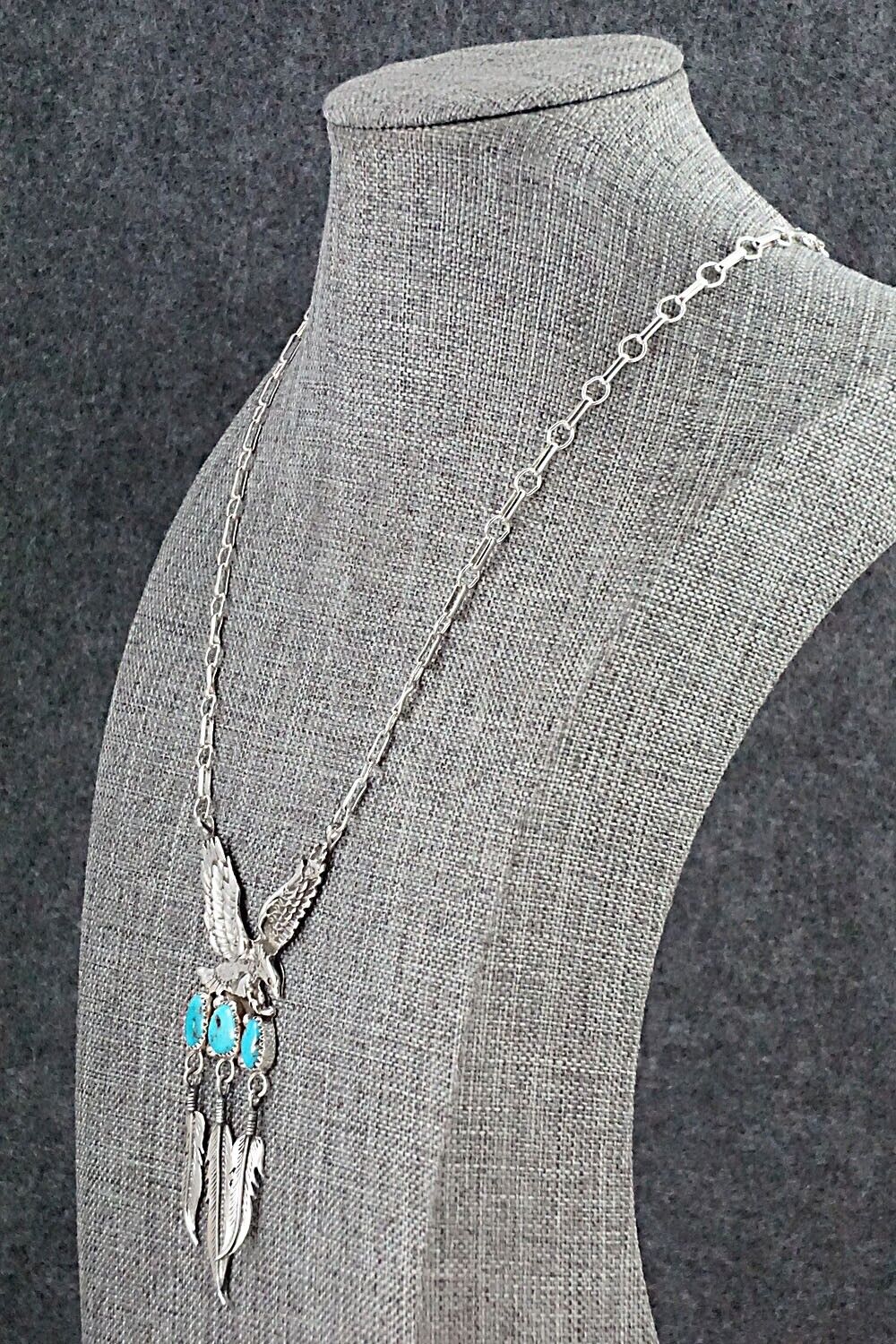 Turquoise & Sterling Silver Necklace - Henry Attakai