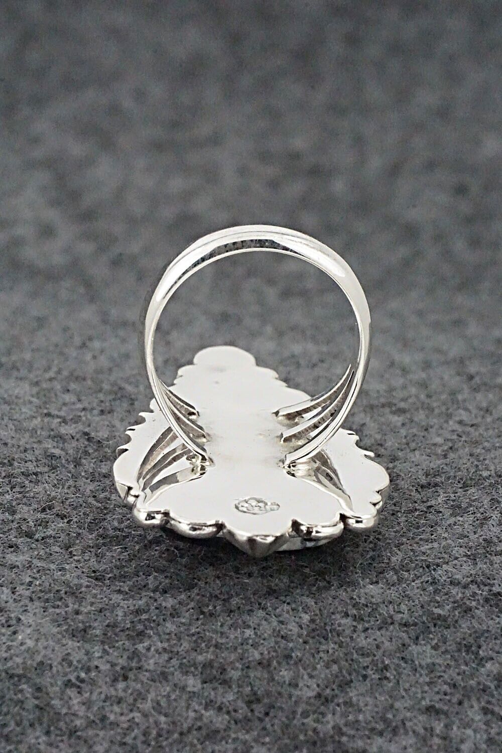 White Buffalo & Sterling Silver Ring - Daniel Benally - Size 6