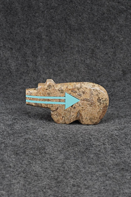 Bear Zuni Fetish Carving - Bernard Laiwakete