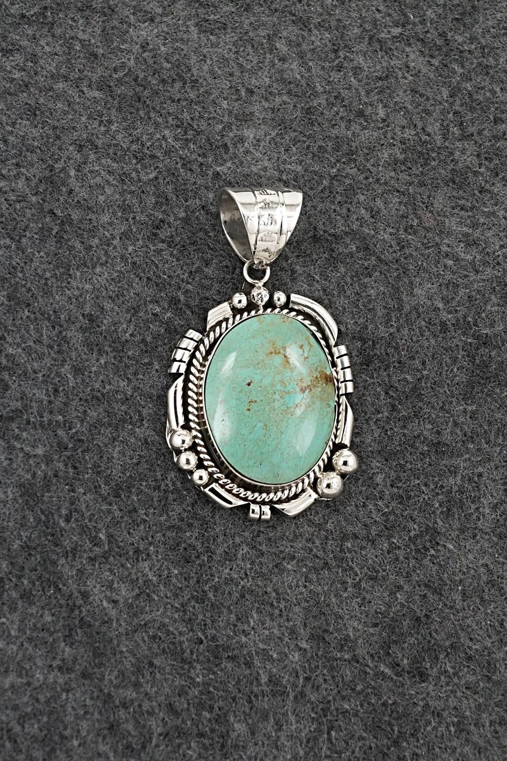 Turquoise & Sterling Silver Pendant - Charlene Yazzie