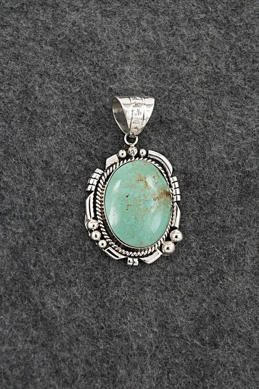 Turquoise & Sterling Silver Pendant - Charlene Yazzie