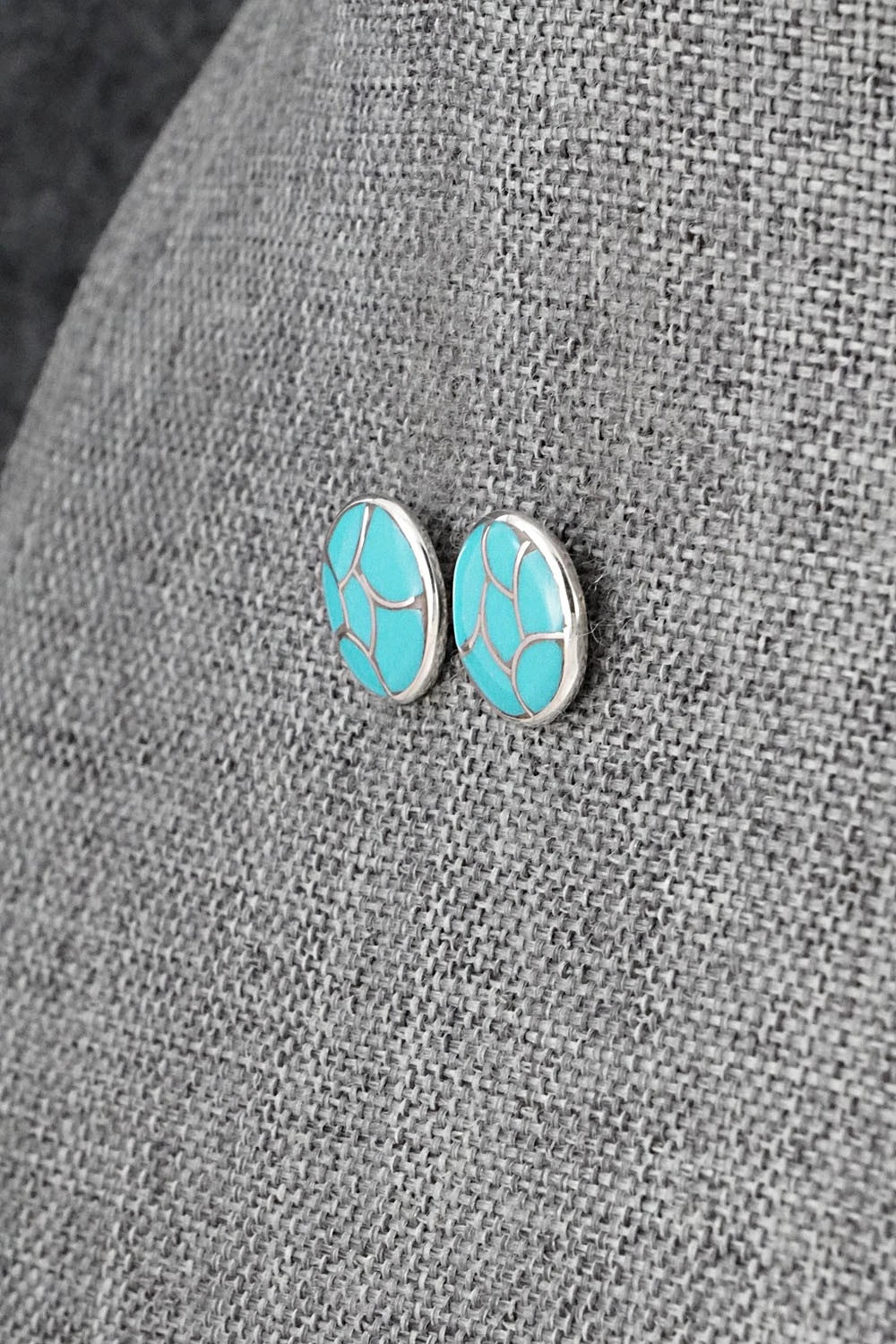 Turquoise & Sterling Silver Earrings - Orena Leekya