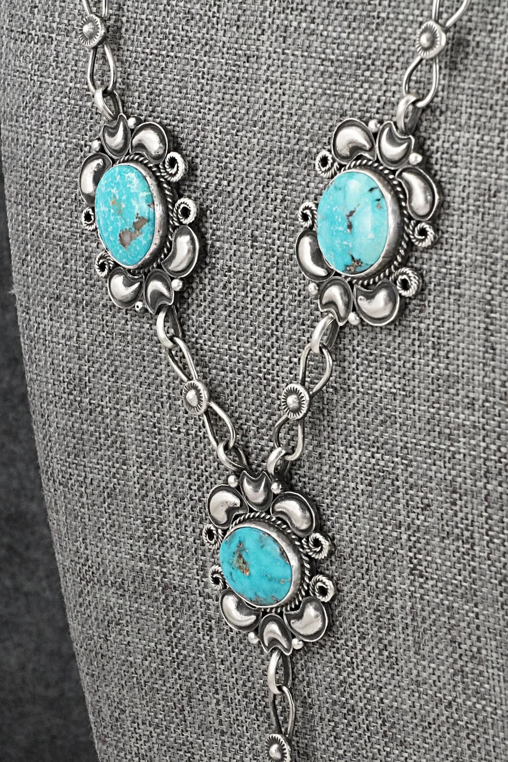 Turquoise & Sterling Silver Necklace - Derrick Gordon