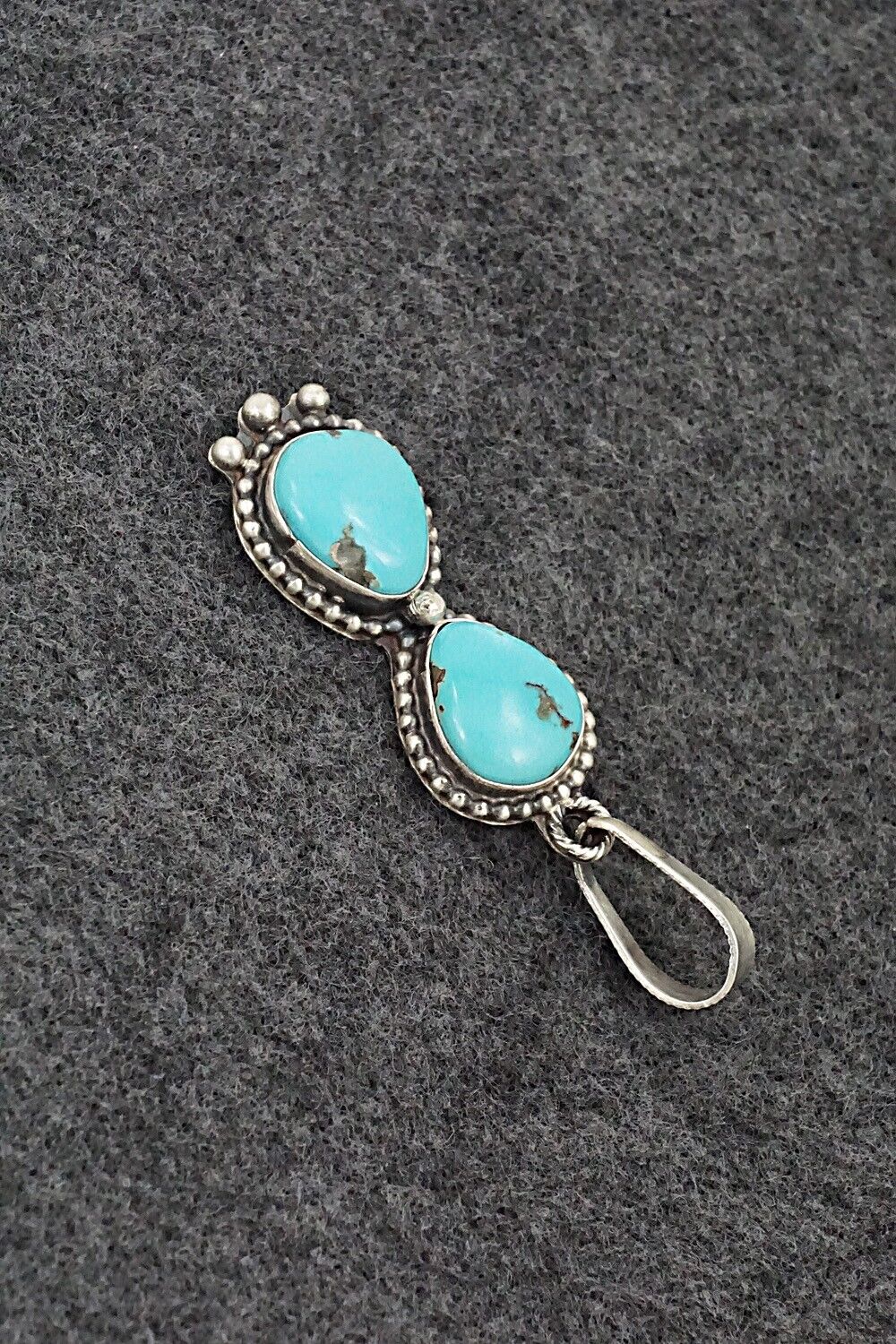 Turquoise & Sterling Silver Pendant - Jimmy Garcia