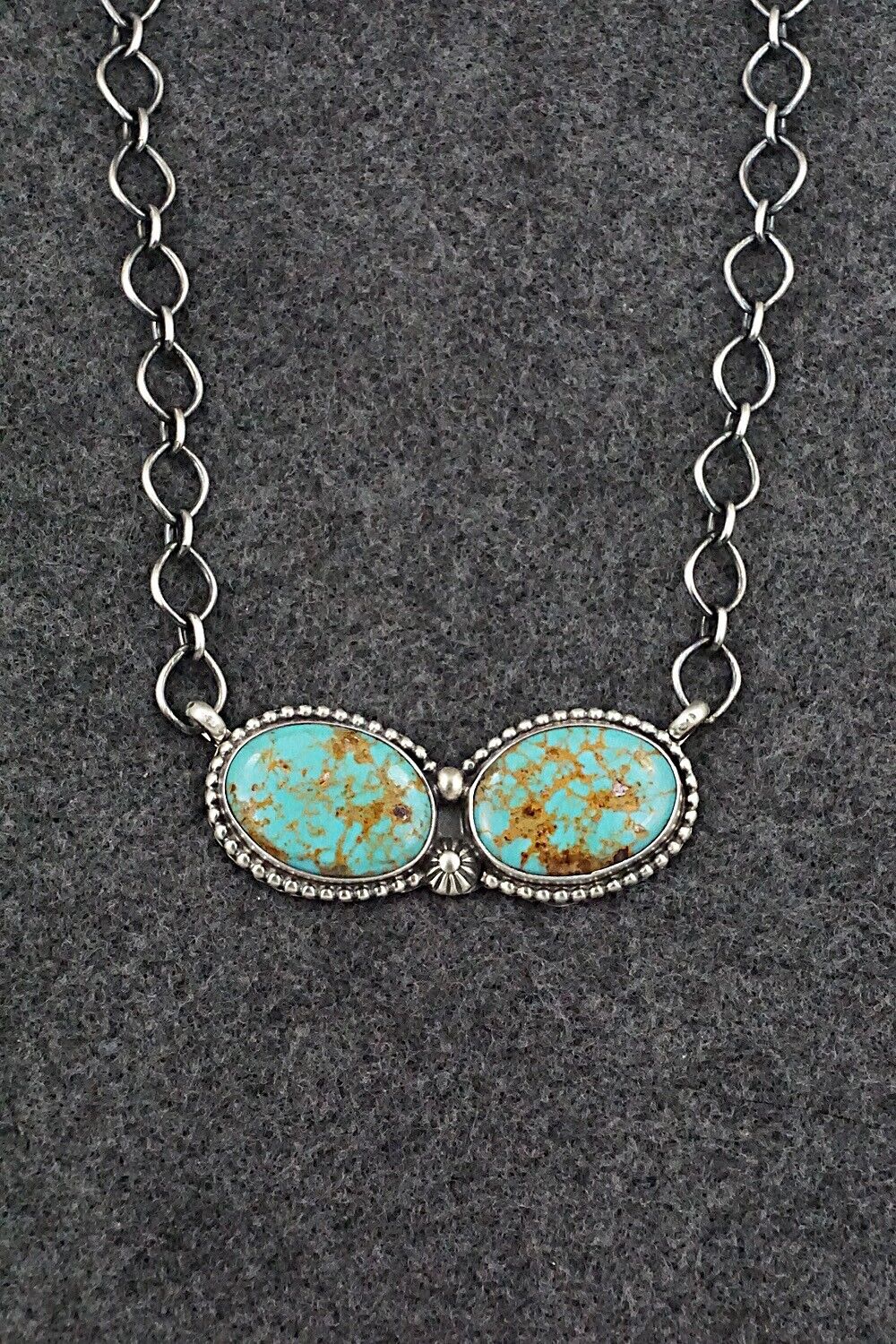 Turquoise & Sterling Silver Necklace - Kathleen Livingston