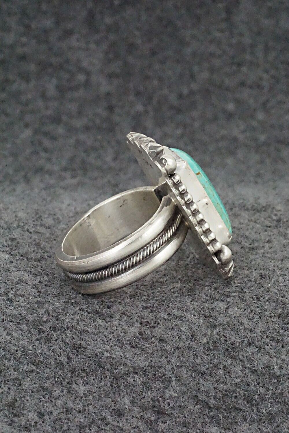 Turquoise & Sterling Silver Ring - Michael Calladitto - Size 9.5
