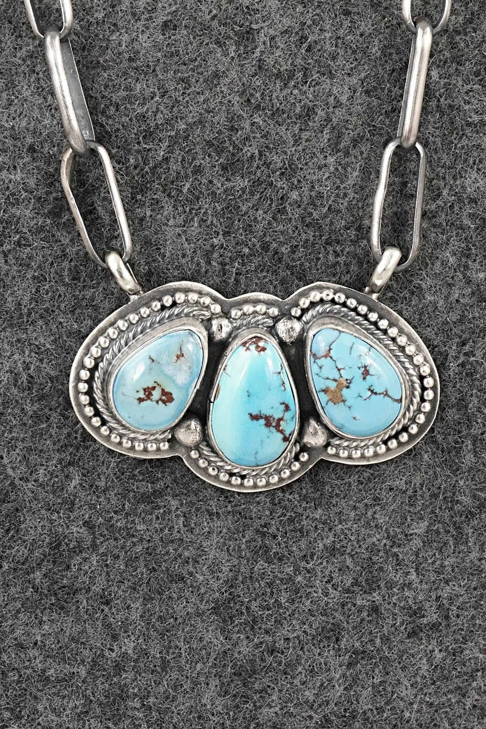 Turquoise & Sterling Silver Necklace - Darrin Livingston