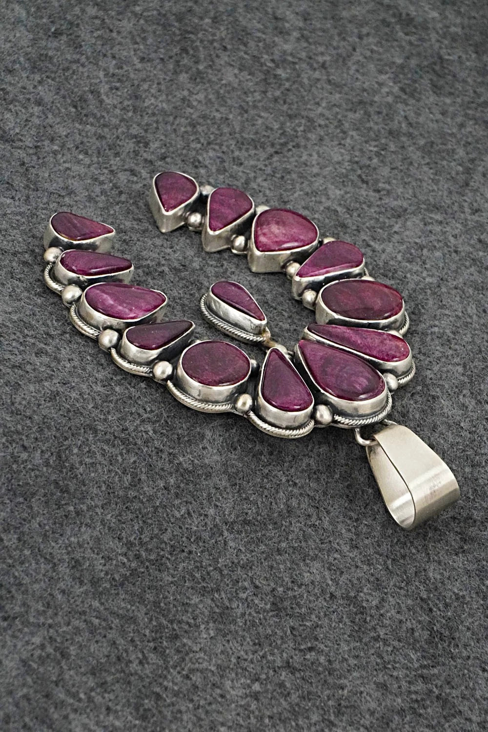 Spiny Oyster & Sterling Silver Pendant - Paul Livingston